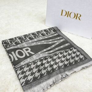 Dior Oblique  Houndstooth Bicolor Scarf